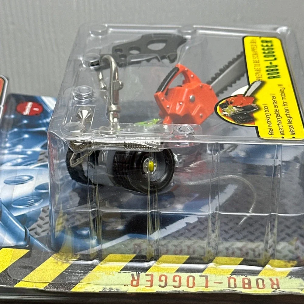 Robo Battles Series 1 Robo-Logger Action Figure A-Ha Toys 2000 Vintage Keychain